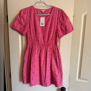 💗 Crown & Ivy Pink Embroidered Dress – Size Large – NWT 💗